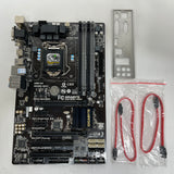 Gigabyte GA-B85M-D3H Motherboard ATX LGA1150 DDR3 + SATA Cables I/O Shield