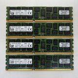 LOT OF 4 Kingston 8GB PC3-12800R ECC Server Memory RAM 9965516-173 32GB