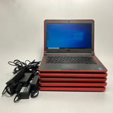 LOT OF 5 Dell Latitude 3340 13.3" Red Laptop | i3-4005U | 4GB | 500GB | Win 10