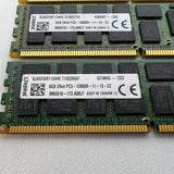 LOT OF 4 Kingston 8GB PC3-12800R ECC Server Memory RAM 9965516-173 32GB
