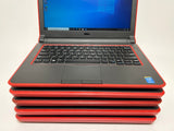 LOT OF 5 Dell Latitude 3340 13.3" Red Laptop | i3-4005U | 4GB | 500GB | Win 10