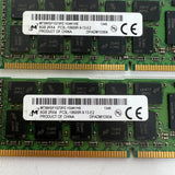 LOT OF 4 Micron 8GB PC3L-10600R ECC Server Memory RAM MT36KSF1G72PZ-1G4K1HE 32GB