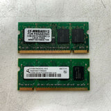 LOT OF 50 - Mixed 512MB SODIMM PC2-5300S OR PC2-4200 DDR2 SDRAM Laptop Memory