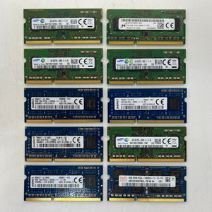 LOT OF 10 - 4GB PC3L-12800S DDR3-1600MHz Laptop Ram Memory - Mixed Brands (40GB)