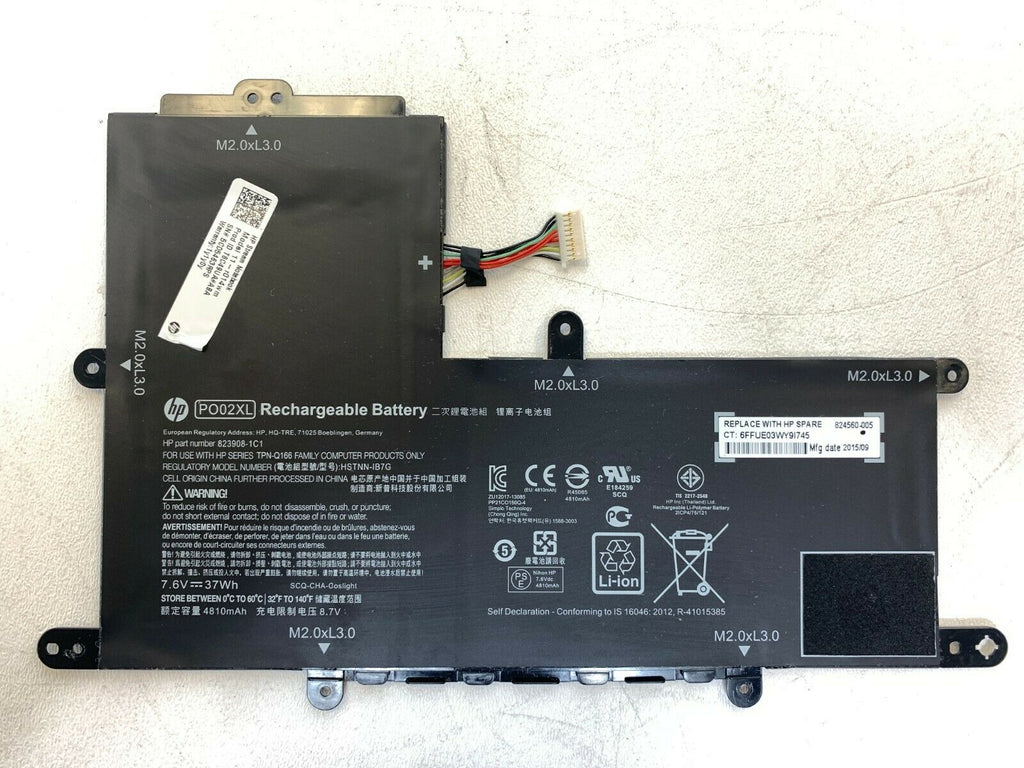 HP STREAM 11 GENUINE BATTERY 824560-005 823908-1C1 PO02XL 7.6V 37WH 48 –  Dynamic Computer Surplus