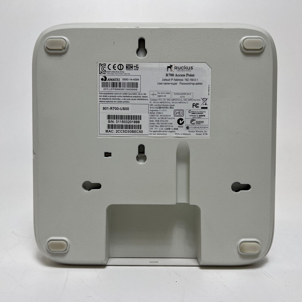 Ruckus ZoneFlex R700 Dual Band Access Point - 901-R700-US00 – Dynamic ...