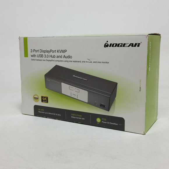 IOGEAR 2-Port DisplayPort KVMP Switch with USB 3.0 Hub TAA Compliant GCS1902