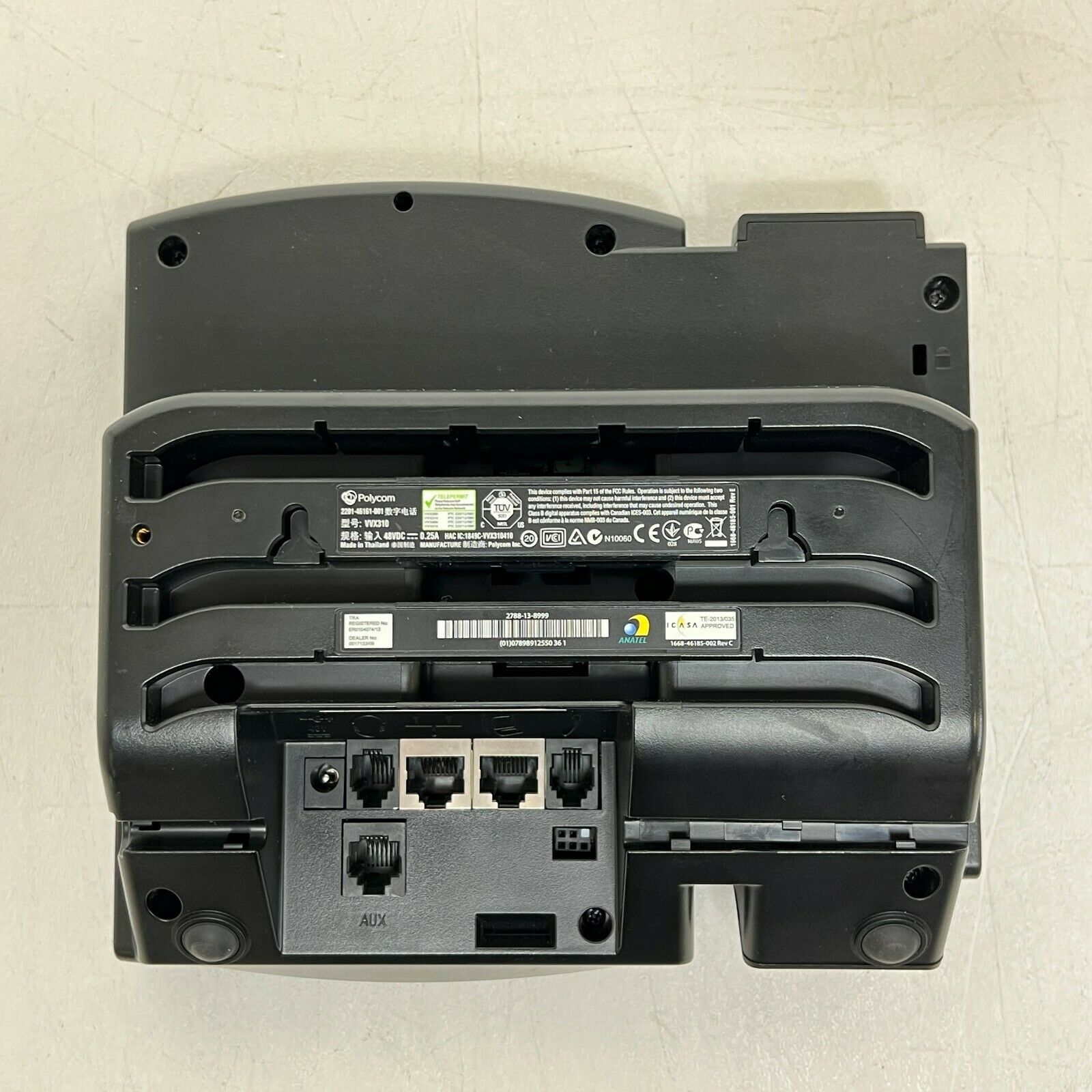 Polycom VVX310(中古品) Polycom VVX310 VVX 310 6-Line Business VoIP Media Phone 2201-46161