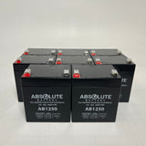 8 PACK LOT NEW AB1250 12V 5AH UPS Battery Replaces Vision CP1250, CP 1250
