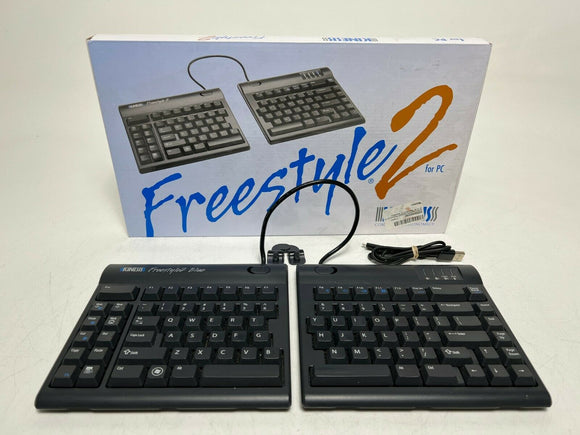 Kinesis Freestyle2 Blue Ergonomic Split Wireless Bluetooth Keyboard KB800PB-BT