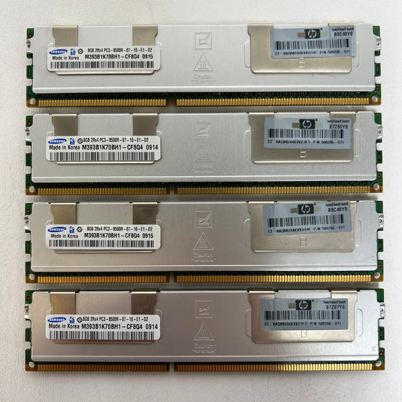 LOT OF 4 Samsung 8GB PC3-8500R ECC Server Memory RAM M393B1K70BH1-CF8Q4 32GB