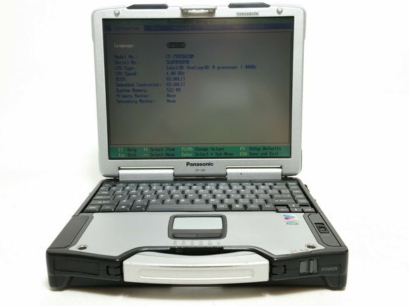 Panasonic Toughbook CF-29 512MB 1.4GHz MK3 No HDD/Caddy/OS *Boots to Bios* READ