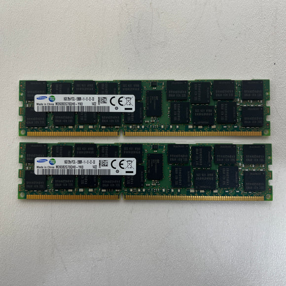 LOT OF 2 Samsung 16GB PC3L-12800R ECC Server Memory RAM M393B2G70QH0-YK0 32GB