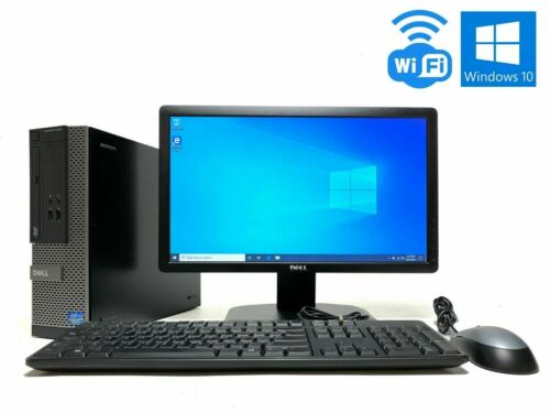 Dell Desktop Computer Bundle | WiFi | Intel Dual Core CPU | 4GB | 250GB | Win 10