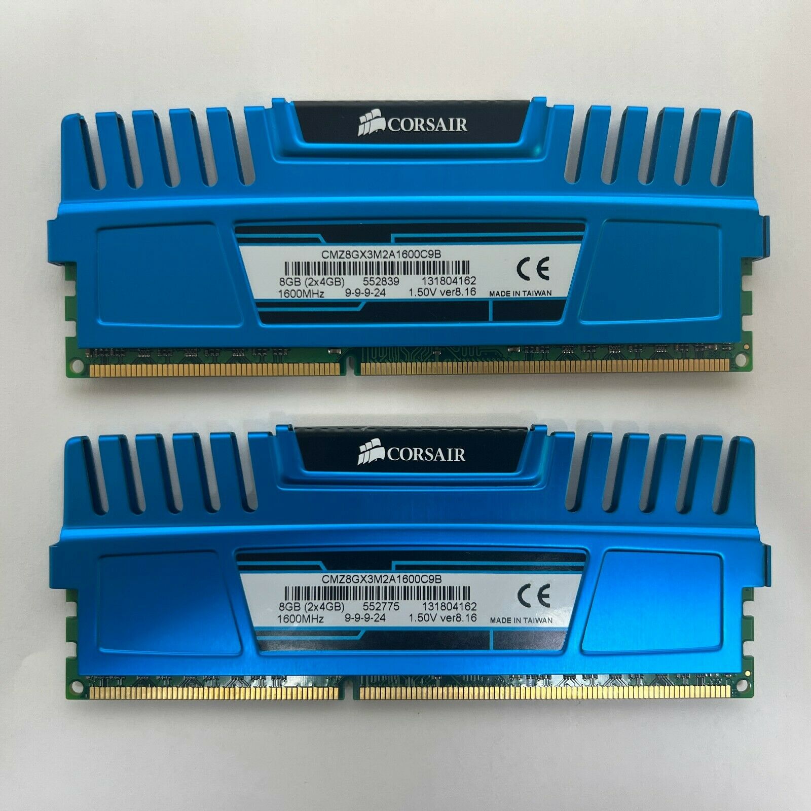 CMZ8GX3M2A1600C9B [DDR3 PC3-12800 4GB 2枚組]ｘ2セット合計16GB Corsair Vengeance CMZ8GX3M2A1600C9B 8GB DDR3 SDRAM Memory Module