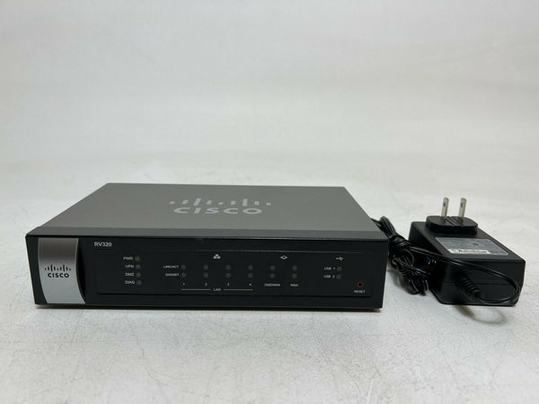 Cisco RV320 Gigabit Dual WAN VPN Router W/ AC Adapter – Dynamic