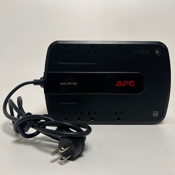 APC Back-UPS 550 BE550G 8-Outlet Battery Back Up Surge Protector, W Battery