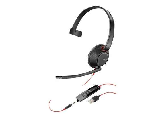 Poly Blackwire 5210 C5200 + C5210T USB Headset w/ Case Plantronics 207577-01